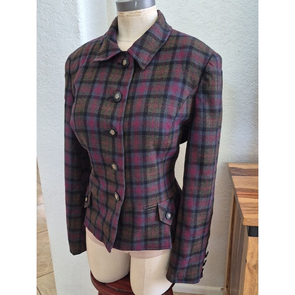 Herbert Grossman Design by Cynthia Sobal, Vintage Wool Blazer Sz 12/Large - Picture 14 of 16